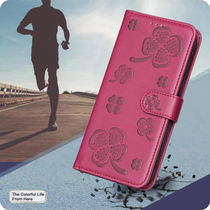 Four-leaf Embossed Leather Phone Case, For Realme 16T 5G, For Realme C53, For Realme C55, For Realme C33, For Realme C35