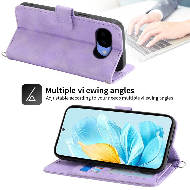 Lavender flip wallet phone case for phone with viewing stand angle