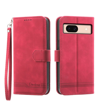 Red PU leather wallet phone case with flip cover, wrist strap, and camera opening.