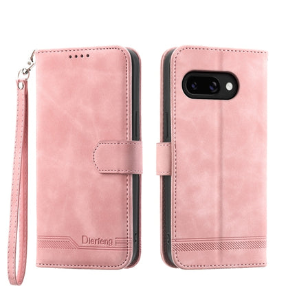 Light pink folio phone case with wrist strap, magnetic flap, and dual camera cutout
