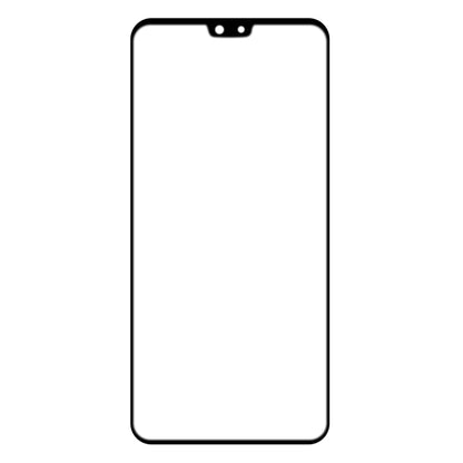 Clear tempered glass screen protector sheet with curved edges and glossy finish
