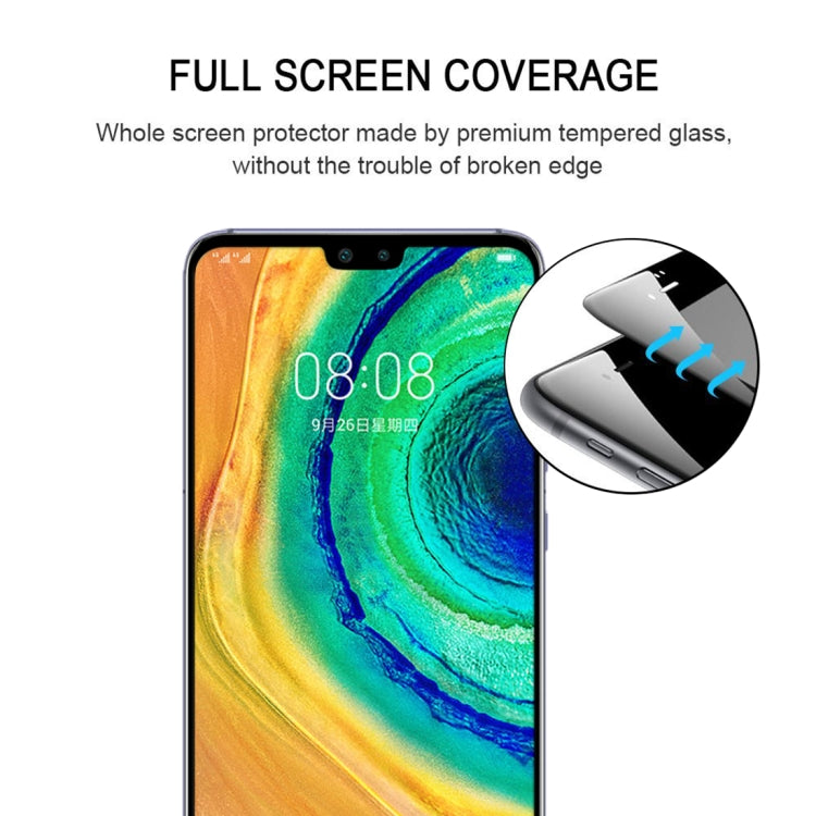 Tempered glass screen protector with full-screen coverage on a smartphone front