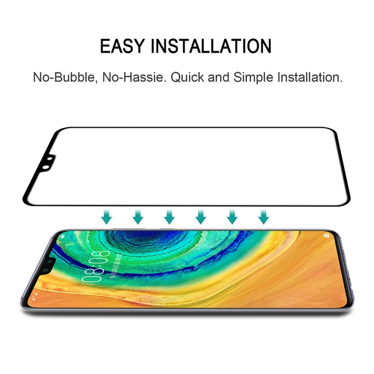 Tempered glass screen protector installation guide with top glass placement layer