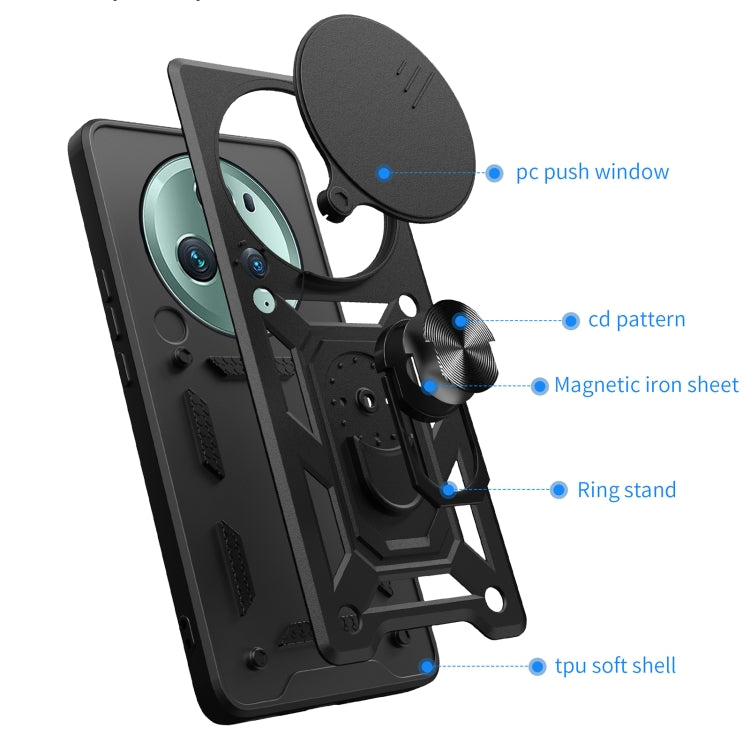 Sliding Camera Cover Design TPU+PC Phone Case, For Honor Magic5 Pro