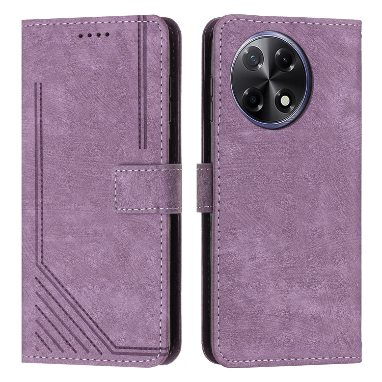 Purple leather wallet phone case, flip cover with card pocket and camera cutout