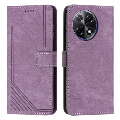 Purple leather wallet phone case, flip cover with card pocket and camera cutout
