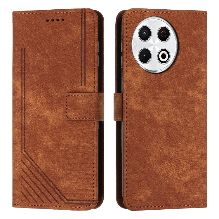 Brown leather wallet phone case with flip cover, card holder pocket, and camera cutout