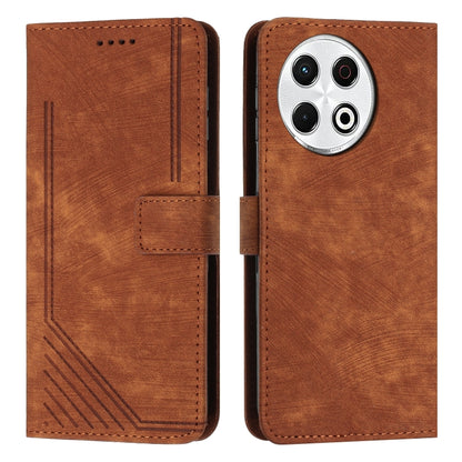 Brown leather wallet phone case with flip cover, card holder pocket, and camera cutout