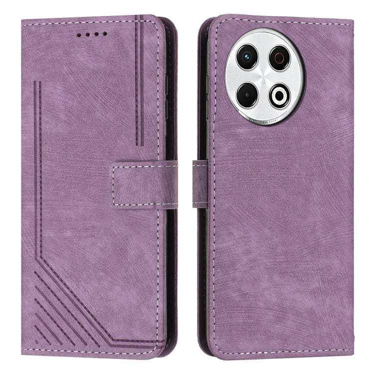 Lavender-purple leather wallet phone case with flip cover, card pocket, and camera cutout