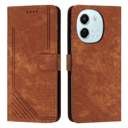 Tan-brown leather wallet phone case with flip cover, card pocket, and camera cutout