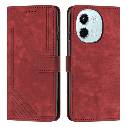Wine-red leather wallet phone case with flip cover, card pocket, and camera cutout