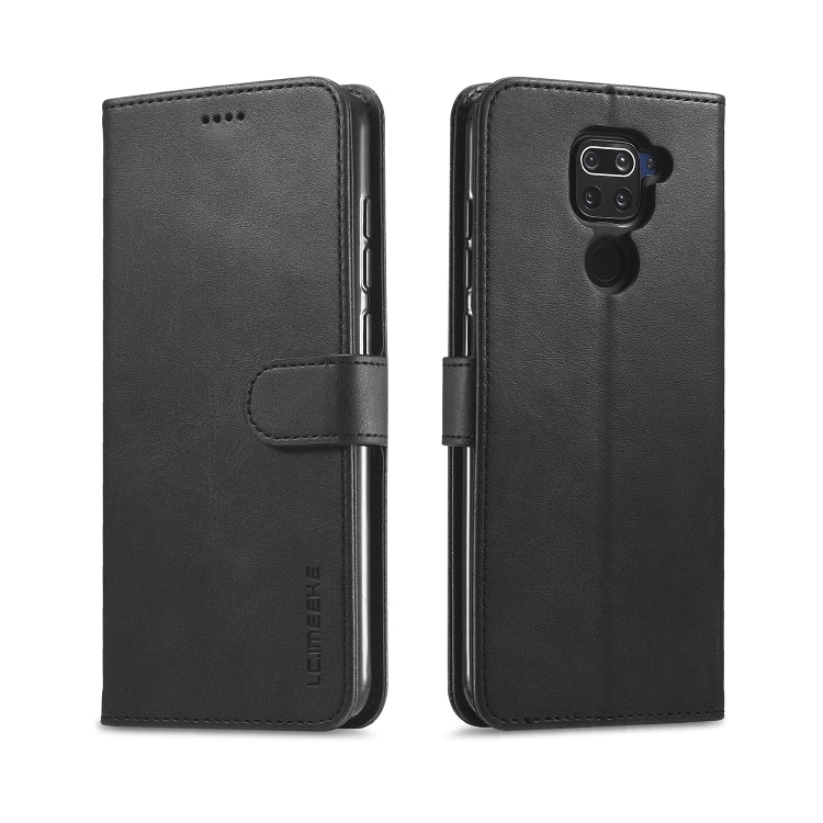 Textured leather flip phone case with card slots and holder, magnetic closure, black