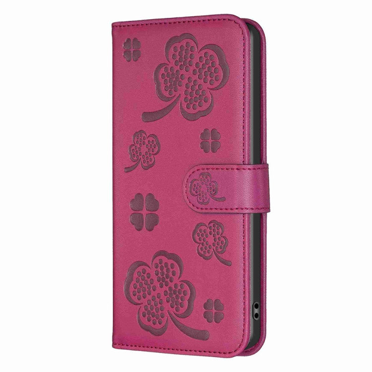 Four-leaf Embossed Leather Phone Case, For Xiaomi Redmi Note 8 Pro