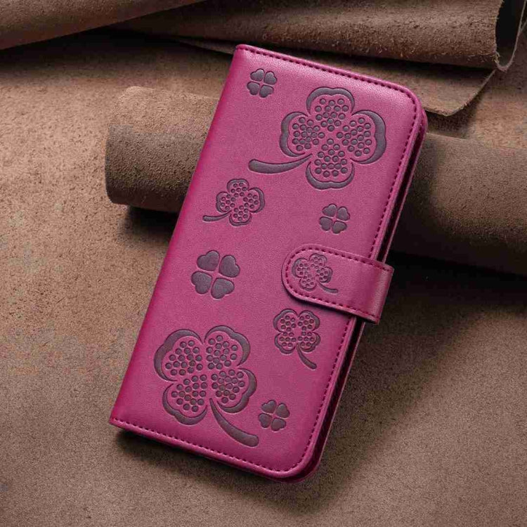 Four-leaf Embossed Leather Phone Case, For Xiaomi Redmi Note 8 Pro