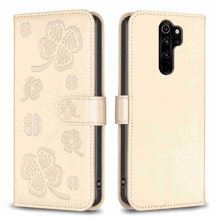 Four-leaf Embossed Leather Phone Case, For Xiaomi Redmi Note 8 Pro