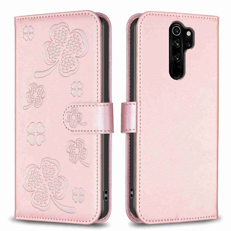 Four-leaf Embossed Leather Phone Case, For Xiaomi Redmi Note 8 Pro