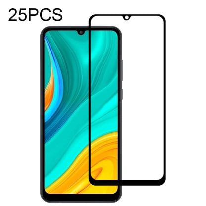 Full-glue tempered glass screen protector, 25-pack, covers the entire phone display
