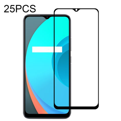 Full-glue tempered glass screen protector with black frame, 25-pack