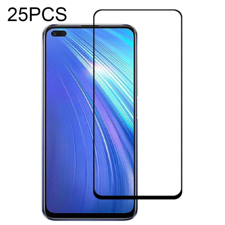 Full-glue tempered glass screen protector film, black edge, 25-pack set