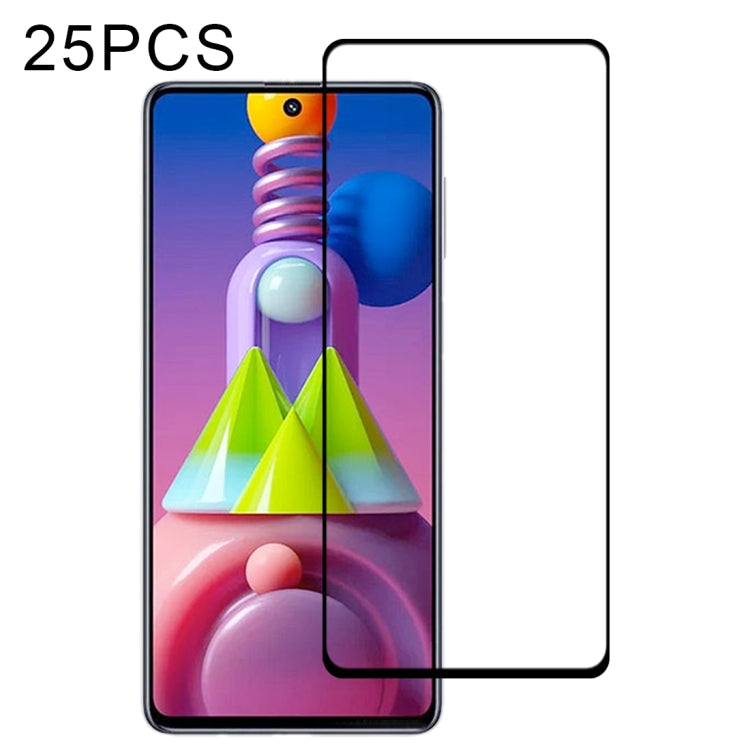 Full screen tempered glass screen protector set with adhesive, 25-pack for smartphones