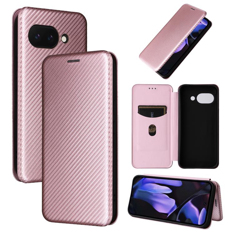 Carbon Fiber Texture Flip Leather Phone Case, For Google Pixel 11a, For Google Pixel 11 Pro XL, For Google Pixel 11 Pro / 11, For Google Pixel 10a, For Google Pixel 10 Pro XL 5G Global, For Google Pixel 9a, For Google Pixel 8a