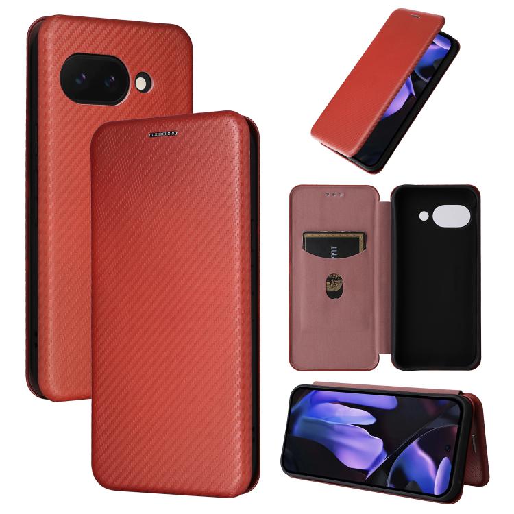 Carbon Fiber Texture Flip Leather Phone Case, For Google Pixel 11a, For Google Pixel 11 Pro XL, For Google Pixel 11 Pro / 11, For Google Pixel 10a, For Google Pixel 10 Pro XL 5G Global, For Google Pixel 9a, For Google Pixel 8a