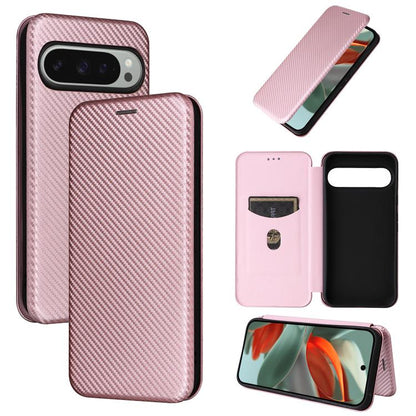 Carbon Fiber Texture Flip Leather Phone Case, For Google Pixel 11a, For Google Pixel 11 Pro XL, For Google Pixel 11 Pro / 11, For Google Pixel 10a, For Google Pixel 10 Pro XL 5G Global, For Google Pixel 9a, For Google Pixel 8a