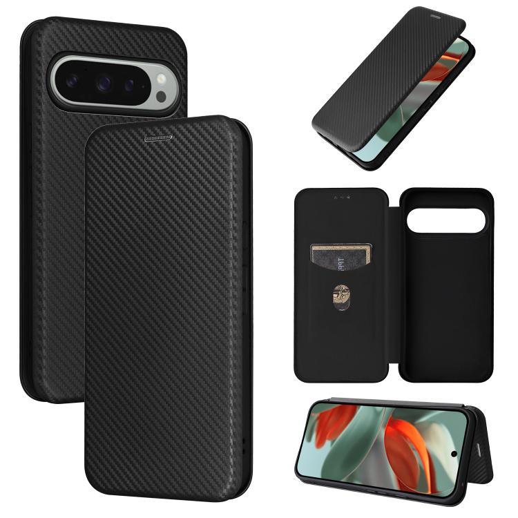 Carbon Fiber Texture Flip Leather Phone Case, For Google Pixel 11a, For Google Pixel 11 Pro XL, For Google Pixel 11 Pro / 11, For Google Pixel 10a, For Google Pixel 10 Pro XL 5G Global, For Google Pixel 9a, For Google Pixel 8a