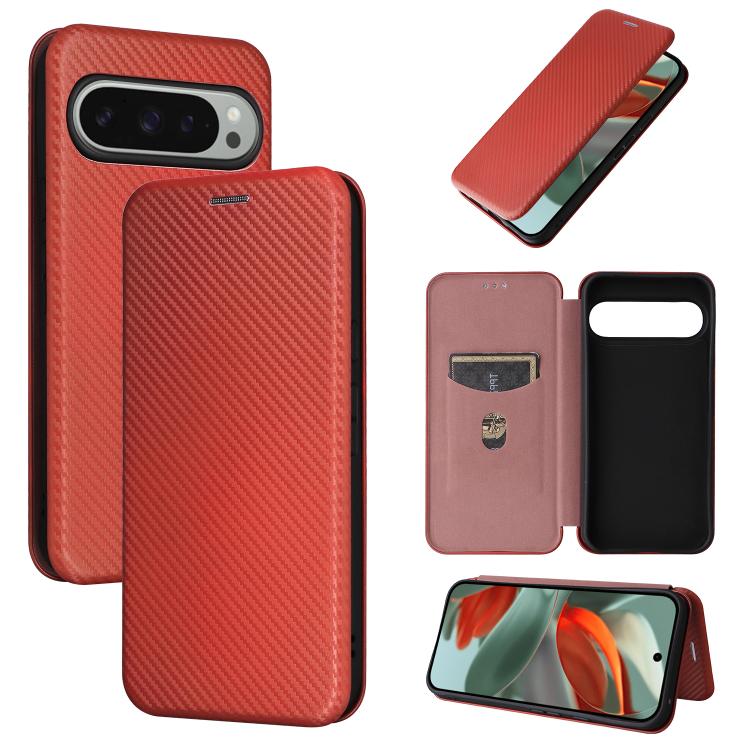 Carbon Fiber Texture Flip Leather Phone Case, For Google Pixel 11a, For Google Pixel 11 Pro XL, For Google Pixel 11 Pro / 11, For Google Pixel 10a, For Google Pixel 10 Pro XL 5G Global, For Google Pixel 9a, For Google Pixel 8a
