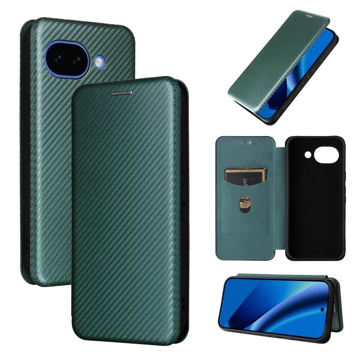 Carbon Fiber Texture Flip Leather Phone Case, For Google Pixel 11a, For Google Pixel 11 Pro XL, For Google Pixel 11 Pro / 11, For Google Pixel 10a, For Google Pixel 10 Pro XL 5G Global, For Google Pixel 9a, For Google Pixel 8a