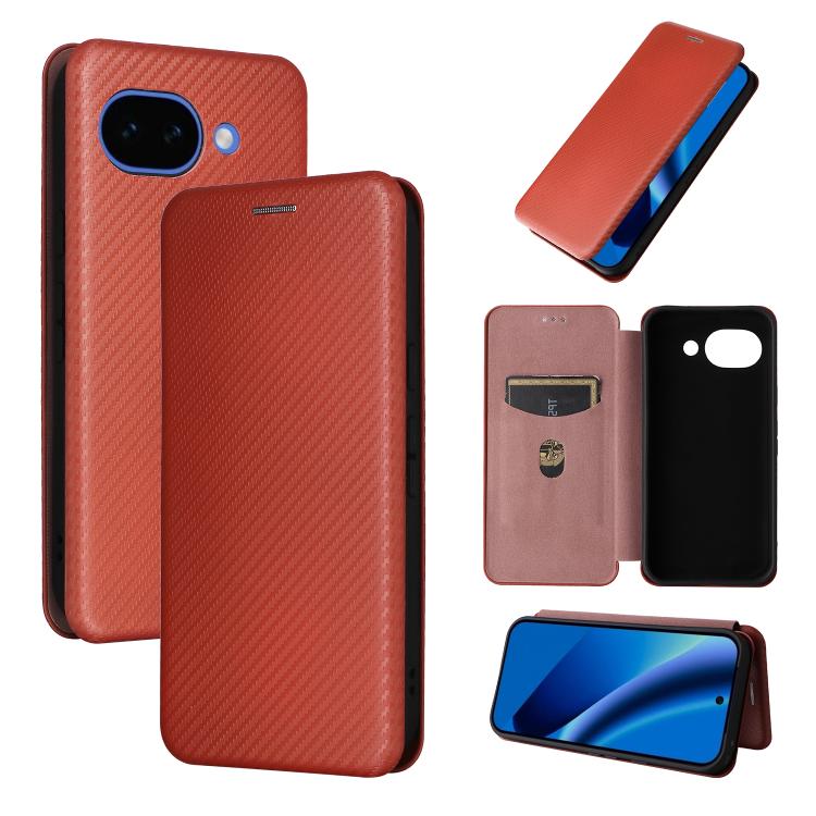 Carbon Fiber Texture Flip Leather Phone Case, For Google Pixel 11a, For Google Pixel 11 Pro XL, For Google Pixel 11 Pro / 11, For Google Pixel 10a, For Google Pixel 10 Pro XL 5G Global, For Google Pixel 9a, For Google Pixel 8a
