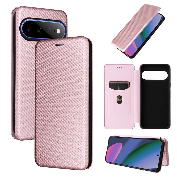 Carbon Fiber Texture Flip Leather Phone Case, For Google Pixel 11a, For Google Pixel 11 Pro XL, For Google Pixel 11 Pro / 11, For Google Pixel 10a, For Google Pixel 10 Pro XL 5G Global, For Google Pixel 9a, For Google Pixel 8a