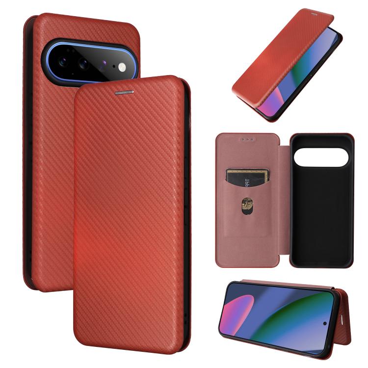 Carbon Fiber Texture Flip Leather Phone Case, For Google Pixel 11a, For Google Pixel 11 Pro XL, For Google Pixel 11 Pro / 11, For Google Pixel 10a, For Google Pixel 10 Pro XL 5G Global, For Google Pixel 9a, For Google Pixel 8a