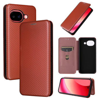 Carbon Fiber Texture Flip Leather Phone Case, For Google Pixel 11a, For Google Pixel 11 Pro XL, For Google Pixel 11 Pro / 11, For Google Pixel 10a, For Google Pixel 10 Pro XL 5G Global, For Google Pixel 9a, For Google Pixel 8a