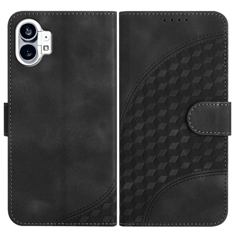 Elephant Head Embossed Phone Leather Case with Lanyard, For Nothing Phone 4a Pro, For Nothing Phone 4a, For Nothing Phone 3a, For Nothing Phone 3a Pro, For Nothing Phone 2a, For Nothing Phone 2, For Nothing Phone 1