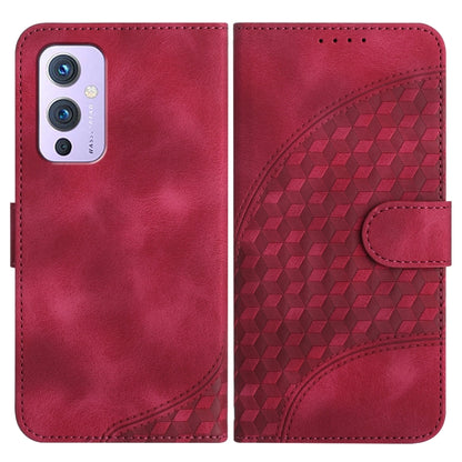 Elephant-embossed phone wallet case in deep rose with magnetic flap and card holder