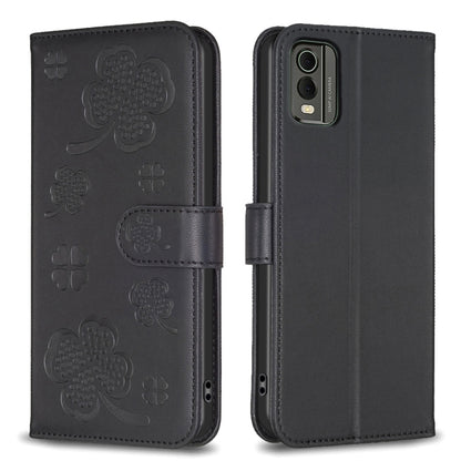 Four-leaf Embossed Leather Phone Case, For Nokia G42 / G310, For Nokia C22, For Nokia C12, For Nokia G22, For Nokia C32, For Nokia G11 / G21