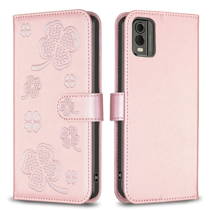Four-leaf Embossed Leather Phone Case, For Nokia G42 / G310, For Nokia C22, For Nokia C12, For Nokia G22, For Nokia C32, For Nokia G11 / G21
