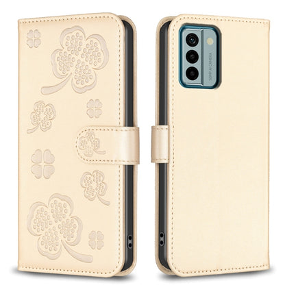 Four-leaf Embossed Leather Phone Case, For Nokia G42 / G310, For Nokia C22, For Nokia C12, For Nokia G22, For Nokia C32, For Nokia G11 / G21