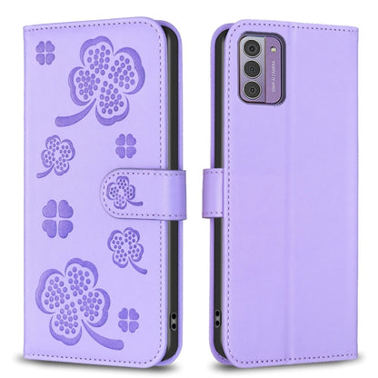 Four-leaf Embossed Leather Phone Case, For Nokia G42 / G310, For Nokia C22, For Nokia C12, For Nokia G22, For Nokia C32, For Nokia G11 / G21