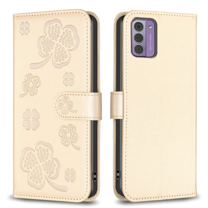 Four-leaf Embossed Leather Phone Case, For Nokia G42 / G310, For Nokia C22, For Nokia C12, For Nokia G22, For Nokia C32, For Nokia G11 / G21