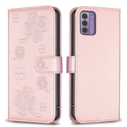 Four-leaf Embossed Leather Phone Case, For Nokia G42 / G310, For Nokia C22, For Nokia C12, For Nokia G22, For Nokia C32, For Nokia G11 / G21