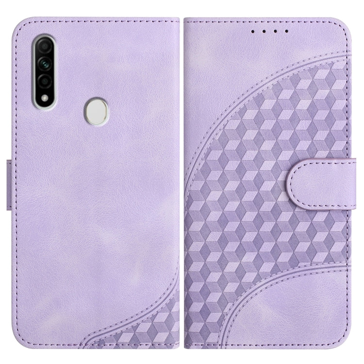 Elephant Head Embossed Phone Leather Case with Lanyard, For OPPO A12/A7/A5s, For OPPO A8/A31, For OPPO A5 2020/A9 2020, For OPPO A79