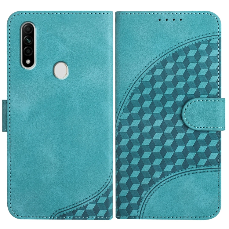 Elephant Head Embossed Phone Leather Case with Lanyard, For OPPO A12/A7/A5s, For OPPO A8/A31, For OPPO A5 2020/A9 2020, For OPPO A79