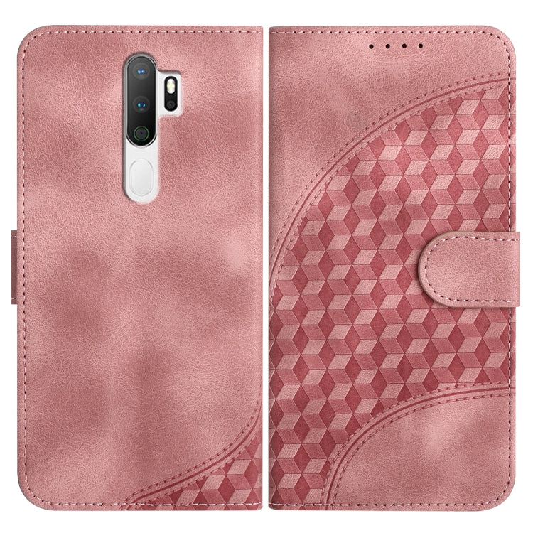 Elephant Head Embossed Phone Leather Case with Lanyard, For OPPO A12/A7/A5s, For OPPO A8/A31, For OPPO A5 2020/A9 2020, For OPPO A79