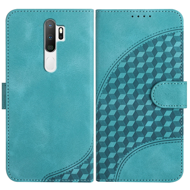 Elephant Head Embossed Phone Leather Case with Lanyard, For OPPO A12/A7/A5s, For OPPO A8/A31, For OPPO A5 2020/A9 2020, For OPPO A79