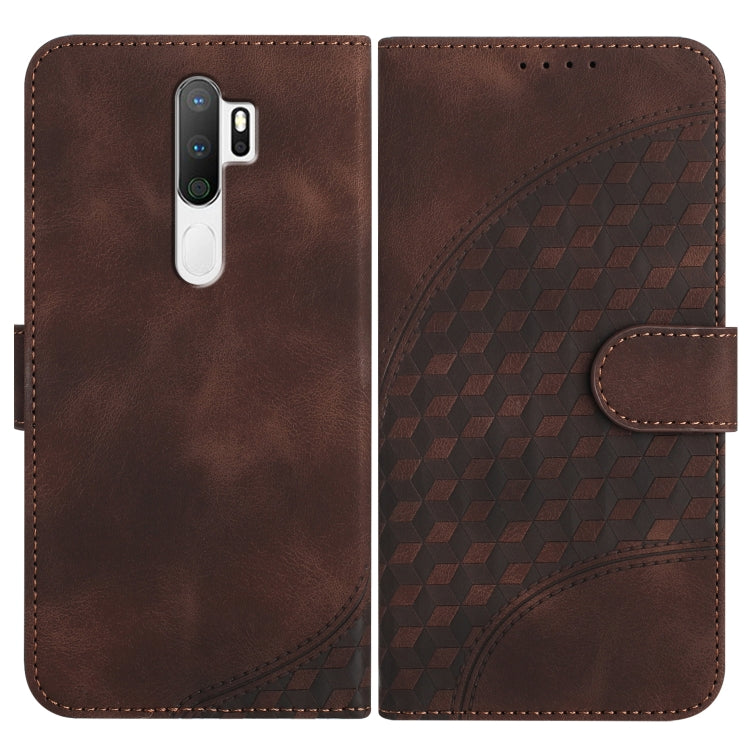Elephant Head Embossed Phone Leather Case with Lanyard, For OPPO A12/A7/A5s, For OPPO A8/A31, For OPPO A5 2020/A9 2020, For OPPO A79