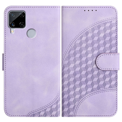 Elephant Head Embossed Phone Leather Case with Lanyard, For Realme C15/C12/Narzo 20/7i Global, For Realme 7 4G/Narzo 20 Pro, For Realme 7 Pro