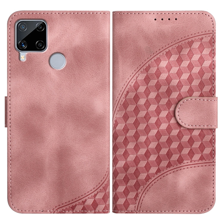 Elephant Head Embossed Phone Leather Case with Lanyard, For Realme C15/C12/Narzo 20/7i Global, For Realme 7 4G/Narzo 20 Pro, For Realme 7 Pro