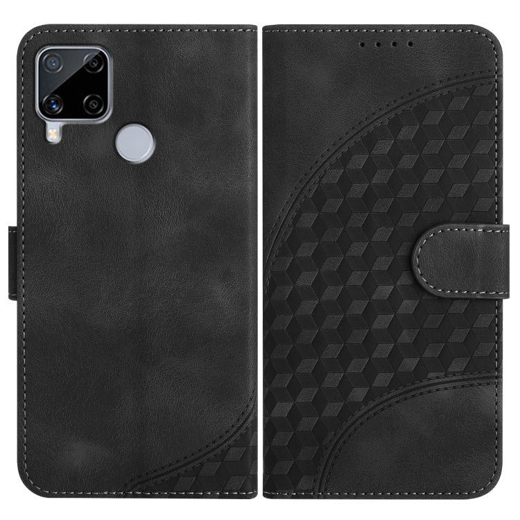 Elephant Head Embossed Phone Leather Case with Lanyard, For Realme C15/C12/Narzo 20/7i Global, For Realme 7 4G/Narzo 20 Pro, For Realme 7 Pro